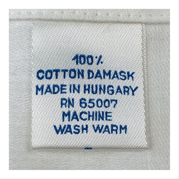 Vintage Set 11 White 100% Cotton Damask Cocktail Luncheon Napkins Hungary ~10.5” - Picture 3 of 10